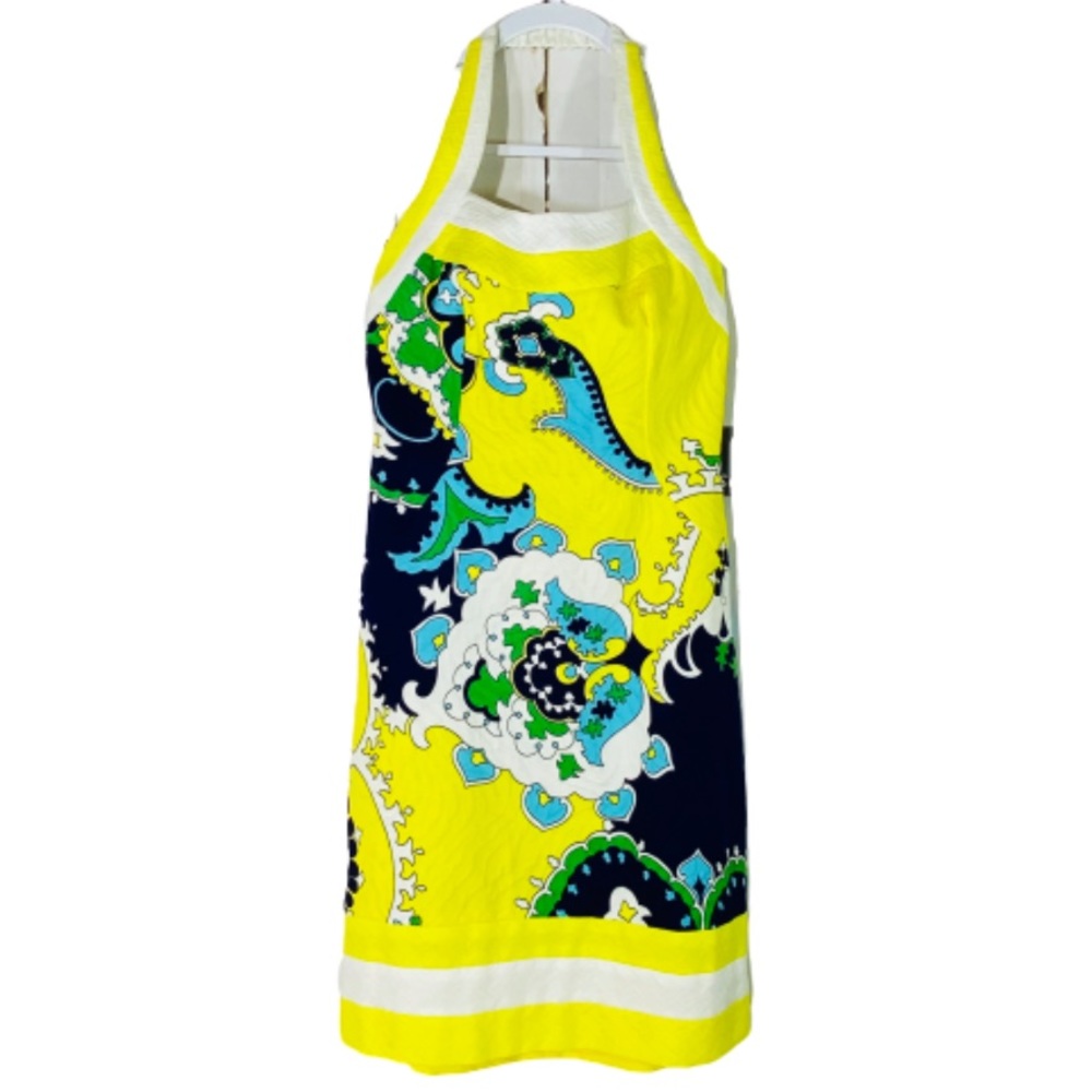 NWT Muse Yellow Print Halter Muse Dress